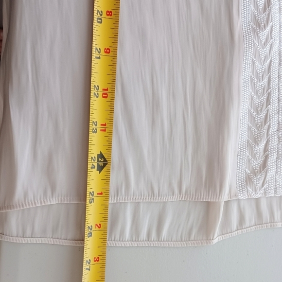 Ramy Brook Embroidered V-Neck Satin Long-Sleeve Blouse - Picture 8 of 14